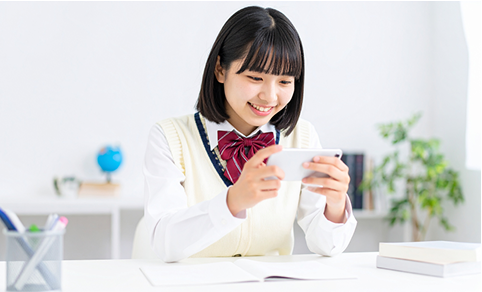 スマホ学習の様子